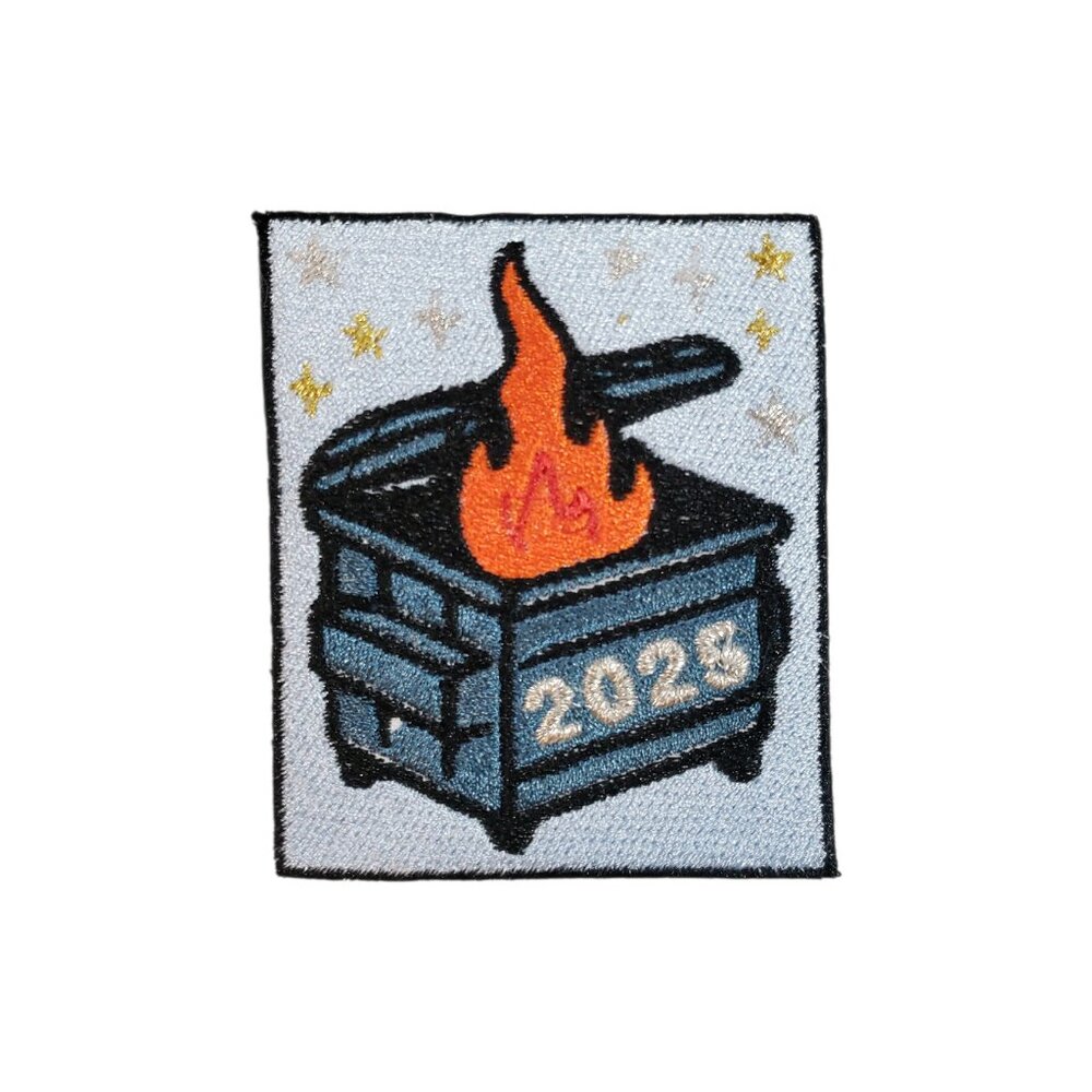 Dumpster Fire 2025 Iron-On Patch (2/$12 or 5/$22)